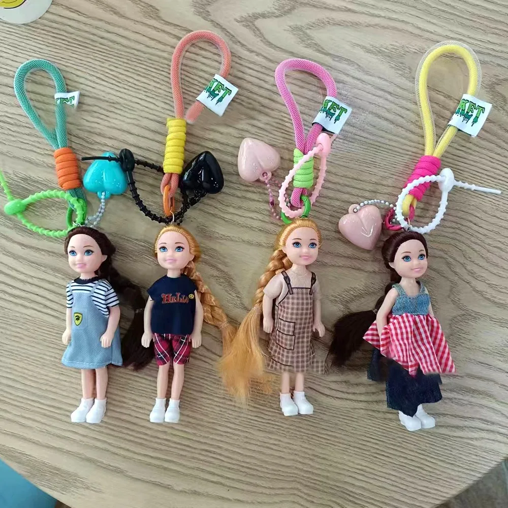 New Hanging Ornament Doll Pendant DIY Change Clothes Cute Car Key Ring Backpack Accessory for Barbie Doll Cute