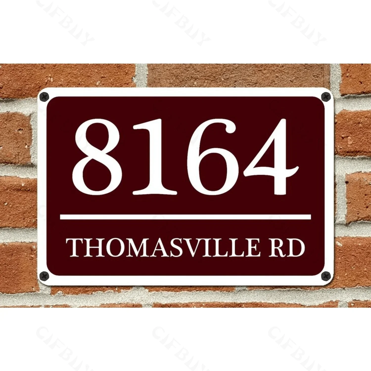 Unique Personalized Metal Home Address Signage: Customizable House Number Plaque, Wall-Mountable, No Power Required.