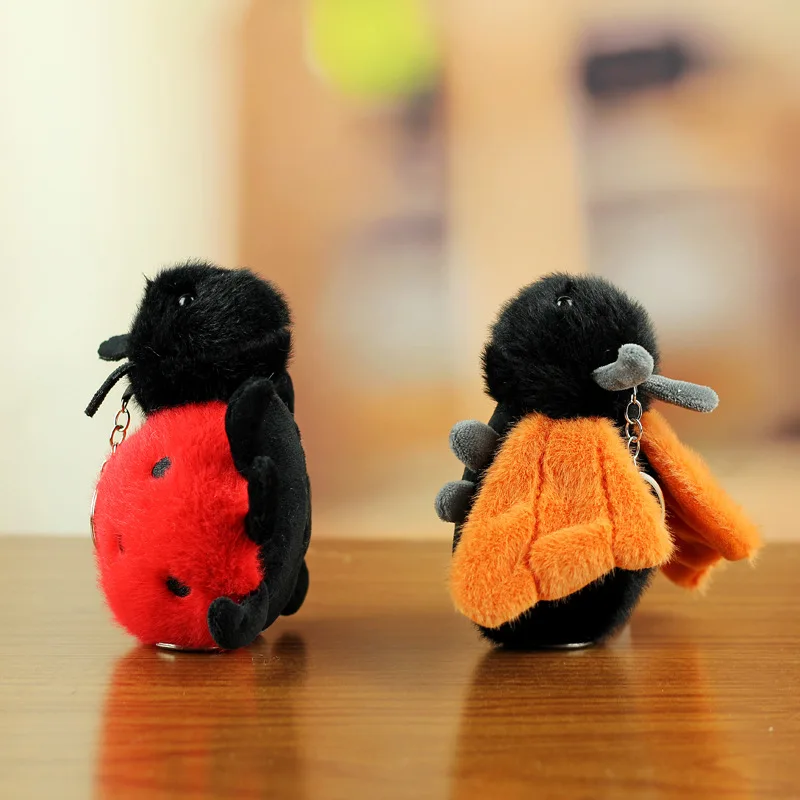 Nouveau Simulation insecte pendentif en peluche jouet porte-clés insecte poupée Animal poupée sac pendentif