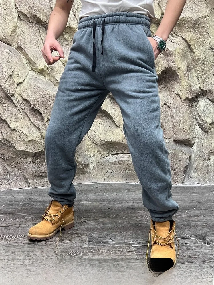 

Thi Fce Lined Windproof Outdoor Winter Sweatpants for Men And Women Youth Faion Straight Leg mid Waist Long Trousers