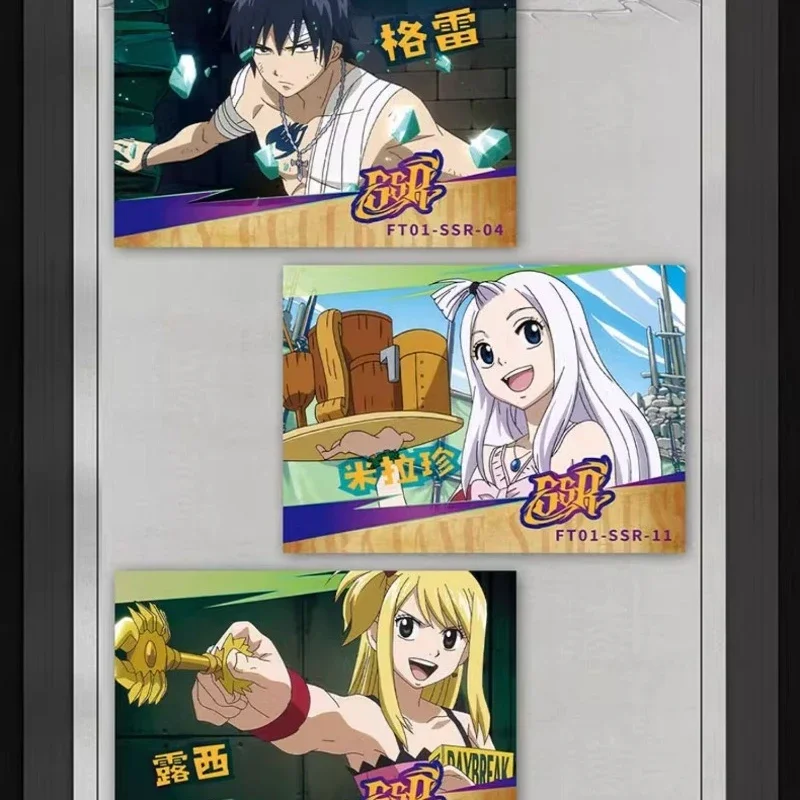Tarjeta divertida, tarjetas de cola de Hada auténticas, tarjetas coleccionables de aventura infinita, regalo perfecto raro, juguetes de regalo periféricos de Anime Natsu Lucy