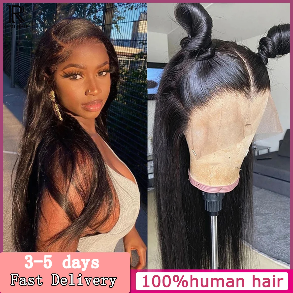 

Malaika 38 40 Inch Bone Straight Lace Front Human Wigs Hair 13x4 Hd Lace Frontal Wig Pre Plucked Remy Hair For Black Women