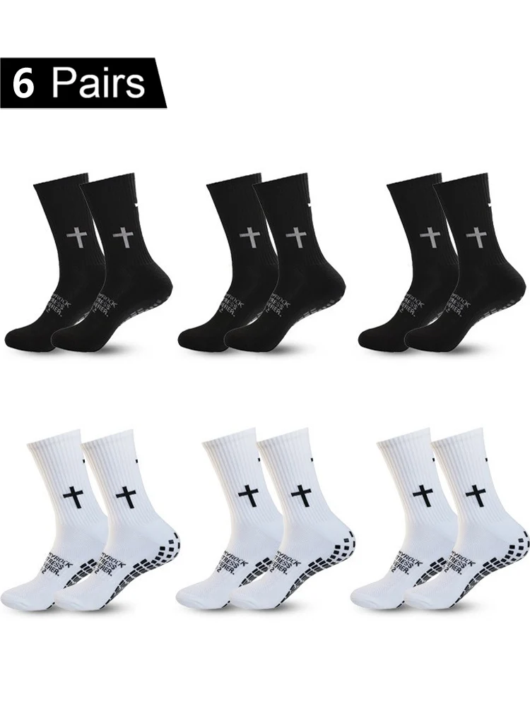 AliExpress OLOEYER 6 Pairs New Men Women Sports Football Socks Tube Wear-resistant Non-slip Outdoor Sports Cycling Socks Soccer Basketball Socks