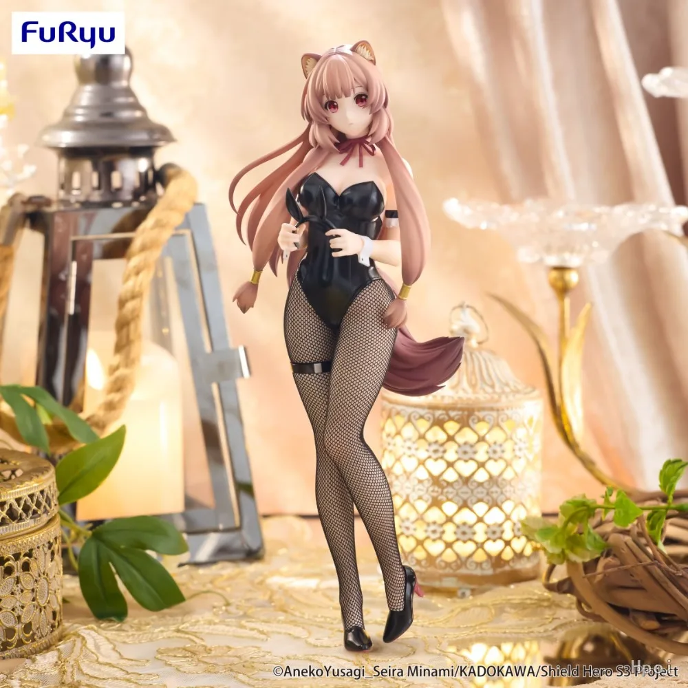재고 있음 FuRyu 오리지널 정품 애니메이션 Tate No Yuusha No Nariagari 시즌 3 BiCute Bunnies Figure Raphtalia 30cm 모델 장난감 피규어