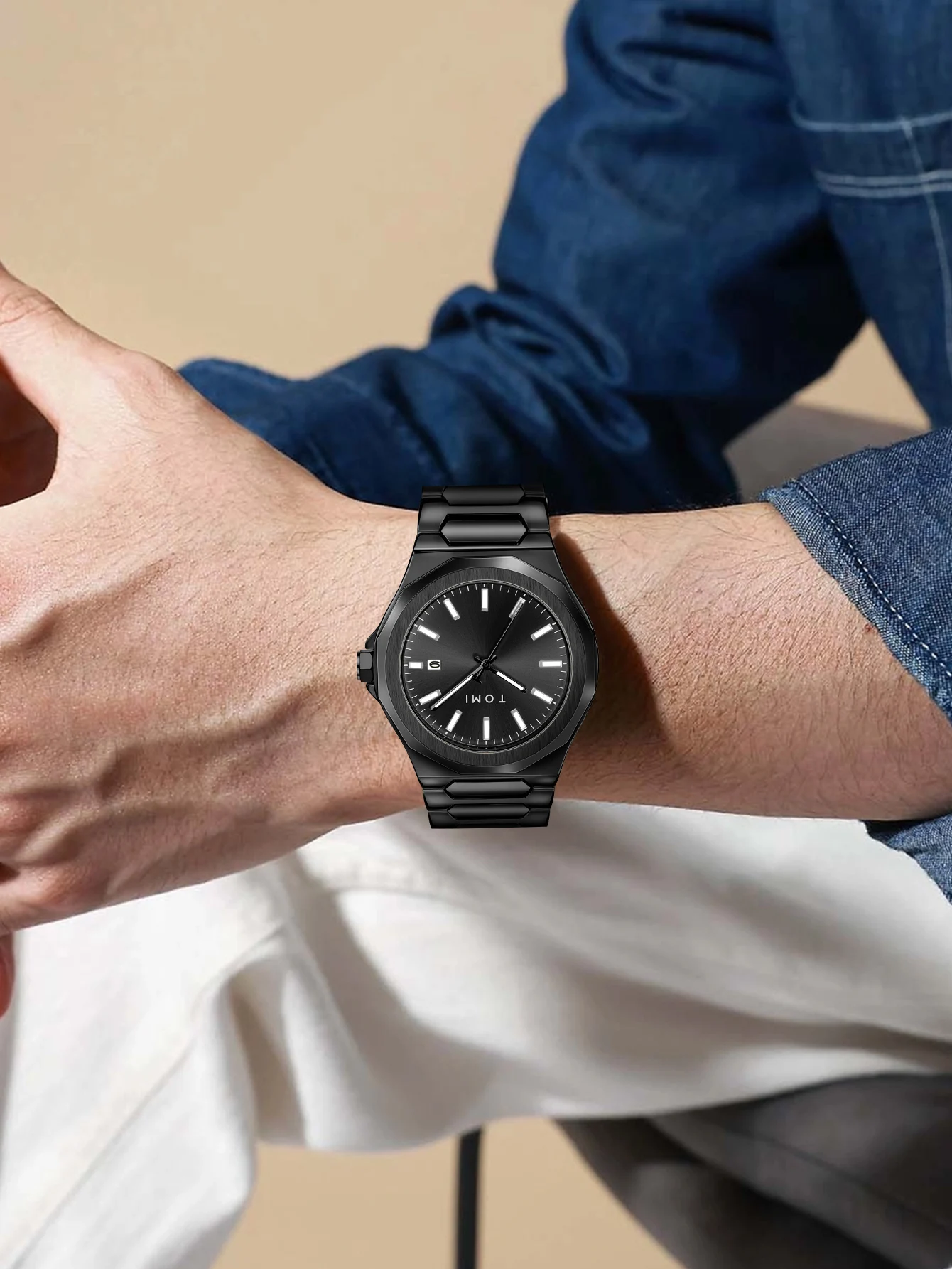 TOMI Luxus Business herren Uhr Geschenk Box Set Hohe Qualität Rose Gold Fall Einfache und Vielseitige Quarzuhr Relogio Masculino – Detail 4