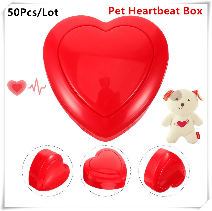 50Pcs/Lot Pet Accessories Heartbeat Toy for Puppy Companion Sleep Toy Pet Heartbeat Box Pet Plush Toy Training Play Aid Relief