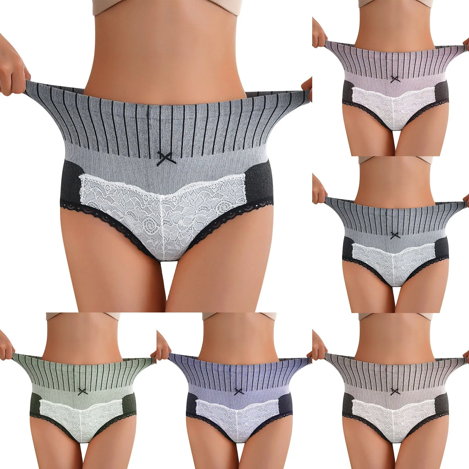 High Waist Panties Women's Belly Slimming Corset Body Shaping Pants Women's Bottom Crotch Lifting Buttock Bowknot Ladies Briefs