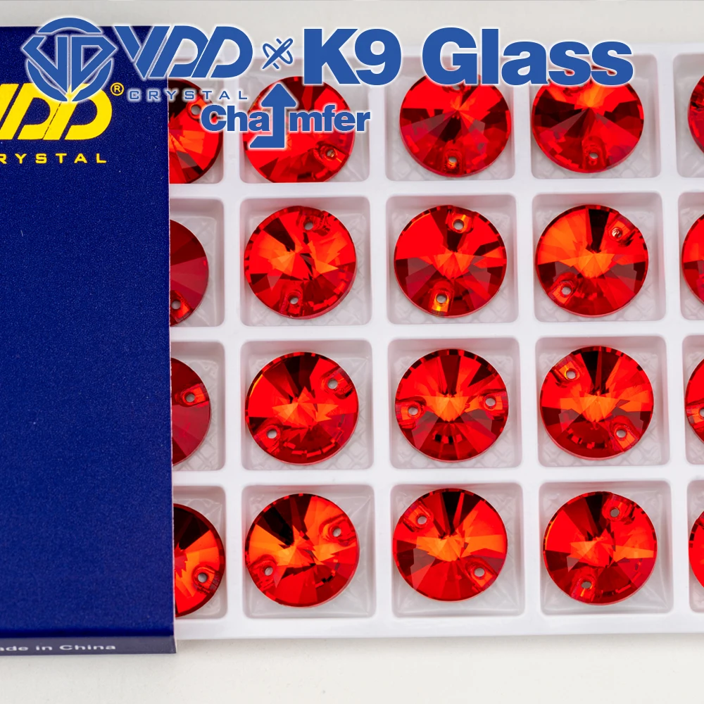 VDD Rivoli Mehrere Farben Top Qualität K9 Glas Nähen Auf Strass Kristall FlatBack Nähen Steine Für DIY Kleidungsstück Hochzeit Kleid – Detail 18