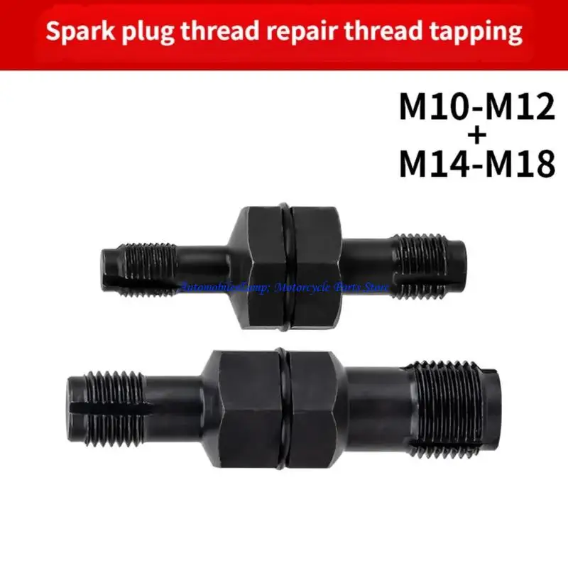 H7BD Automotive Sparks Plug Thread Repair Set 2 Tool Included For Damaged Thread Restoration Vehicle Repair Professional 2pcs