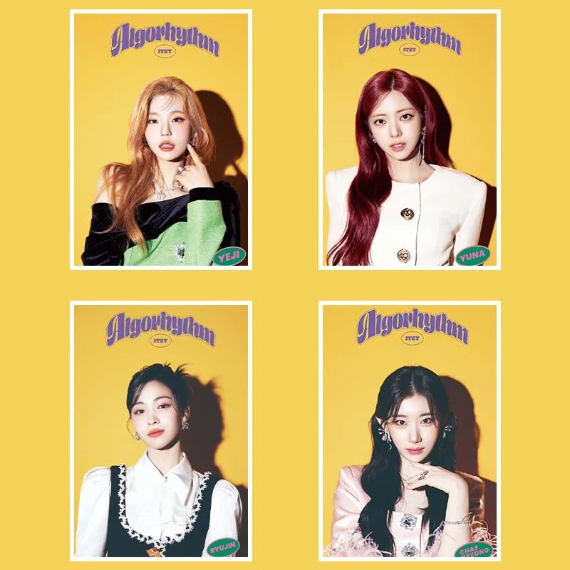 

Постер KPOP ITZY, японский постер 3-го поколения «Алгоритм», 1 шт., YUNA YEJI CHAERYEONG Star, периферийные Поклонники RYUJIN, Подарочная настенная фотография