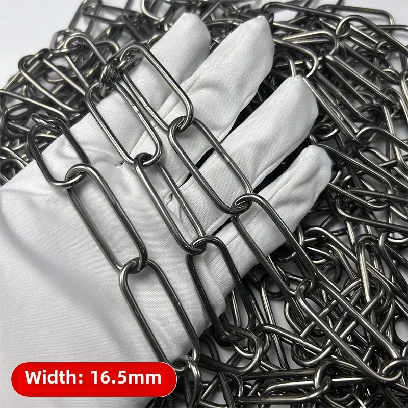 Durable Pure Titanium Welded Industrial Chain Outdoor Lightweight NO Rust Pet Lock Dog Chain Non-Slip Strip Drying Clothes Chain