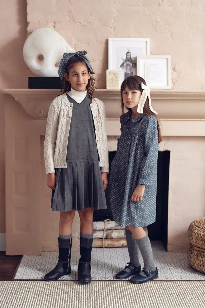 AS Grid collection 2024 Autumn Family Matching Clothing  wool knitted boys and girls clothes