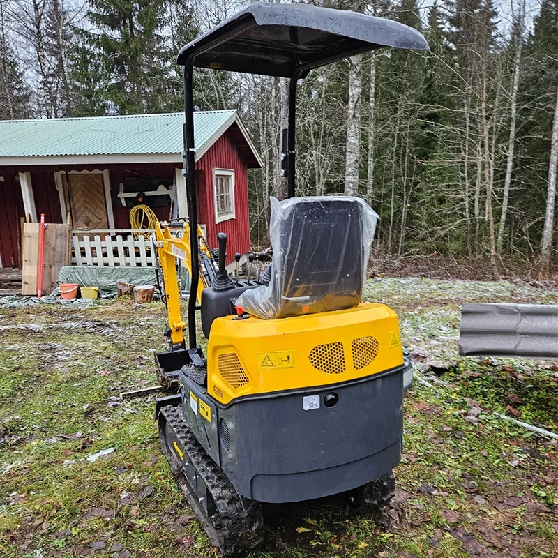 Customized New Design 1.2 ton Small Excavator Farm Tractor Hydraulic Mini Backhoe Digger Excavator Gasoline Engine Mini Digger