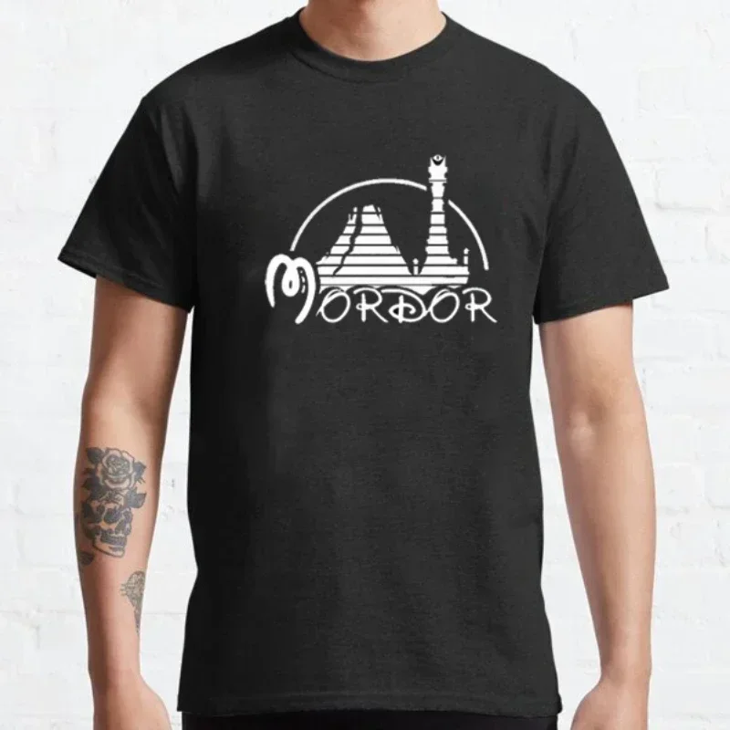 Summer Humor Vintage Unisex Graphic T Shirts Cool Loose Short-sleevMen Clothing Mordor Lords Of Rings Tolkien Big Tall T-shirt