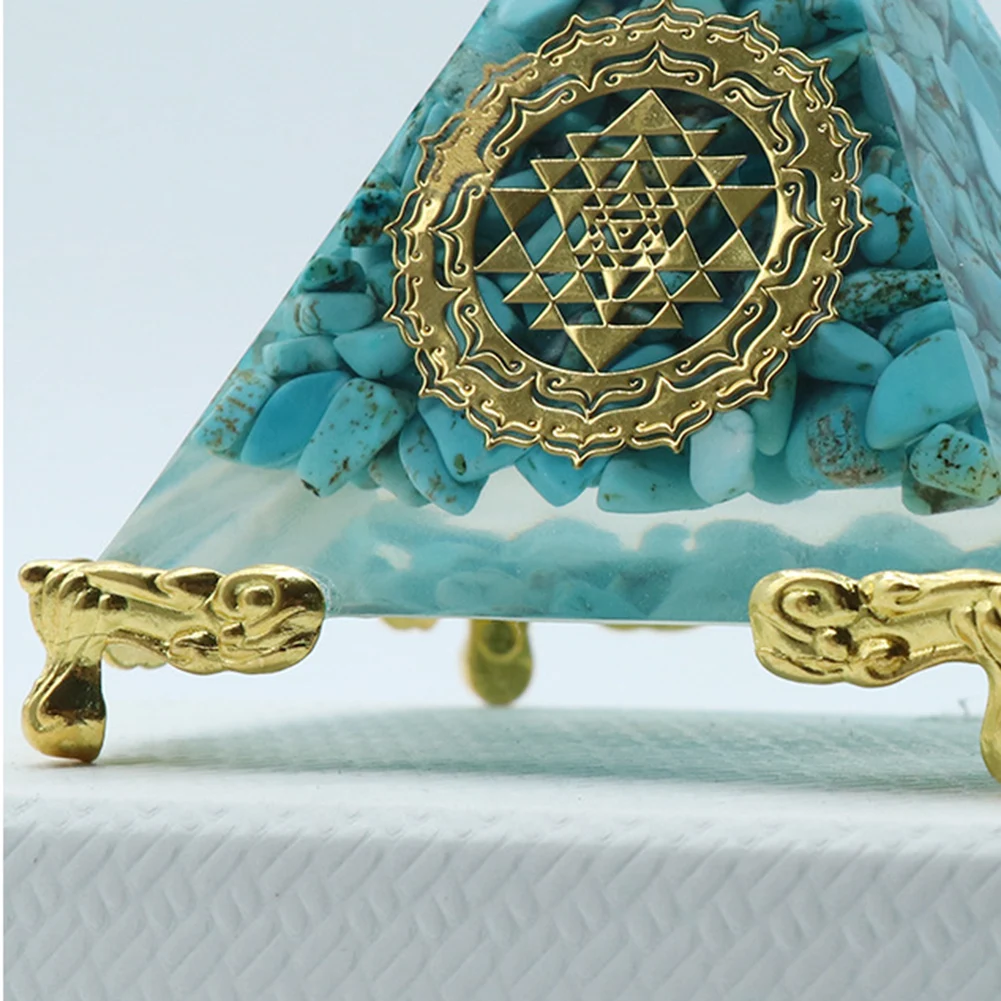 4Pcs Orgonite Pyramid Base Holder Stand Decorative Craft Art Stands Stand for Energy Generator Healing Crystal Pyramid