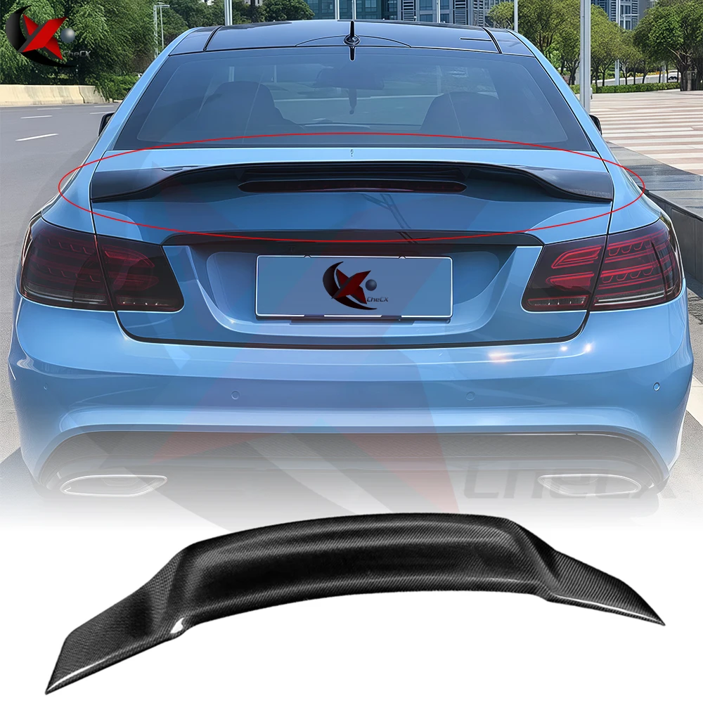 

W207 C207 Carbon Fiber / FRP Trunk Spoiler R Style Wing For Mercedes E Class Coupe 2010 - 2013 E200 E250 E300 E350