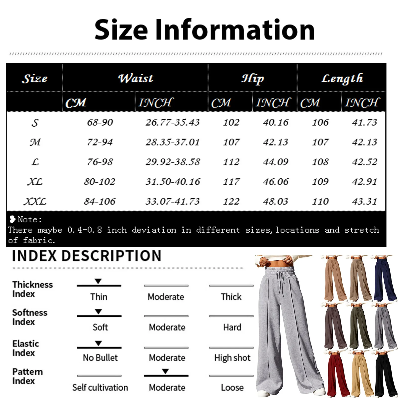 Women\'s Fashion Solid Colour High Waisted Drawstring Waist Wide Leg Sweatpants with Pockets Casual Loose Yoga Pants NEW 202