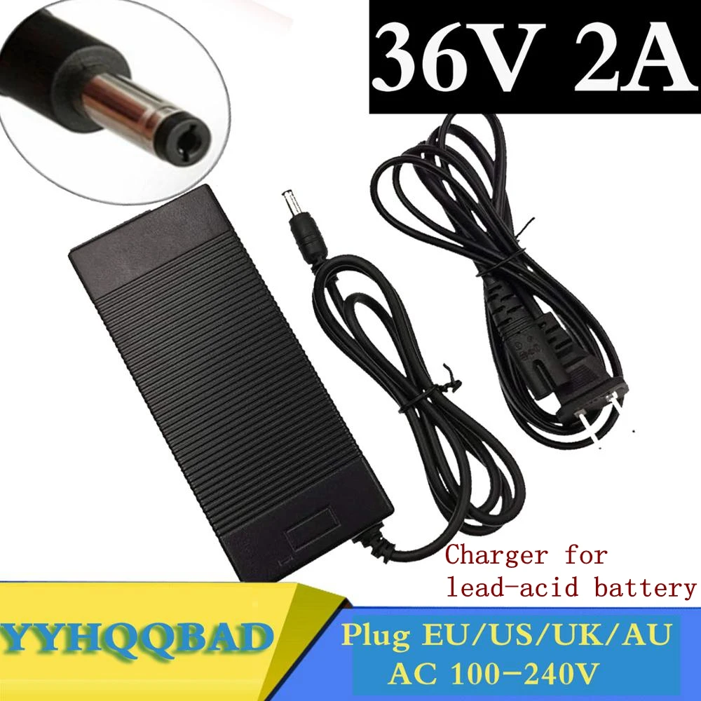 36V 2A lead acid battery charger electric scooter e-bike wheelchair Charger  lead-acid battery DC5525 Connector