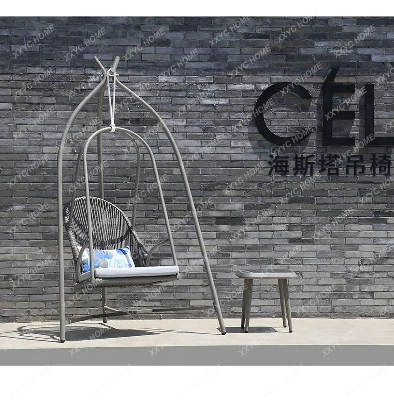 Balcony Rattan Swing Chair, Hanging Basket Chair, Indoor and Small Apartment Rocking Chair, Terrace Outdoor Swing Chair s