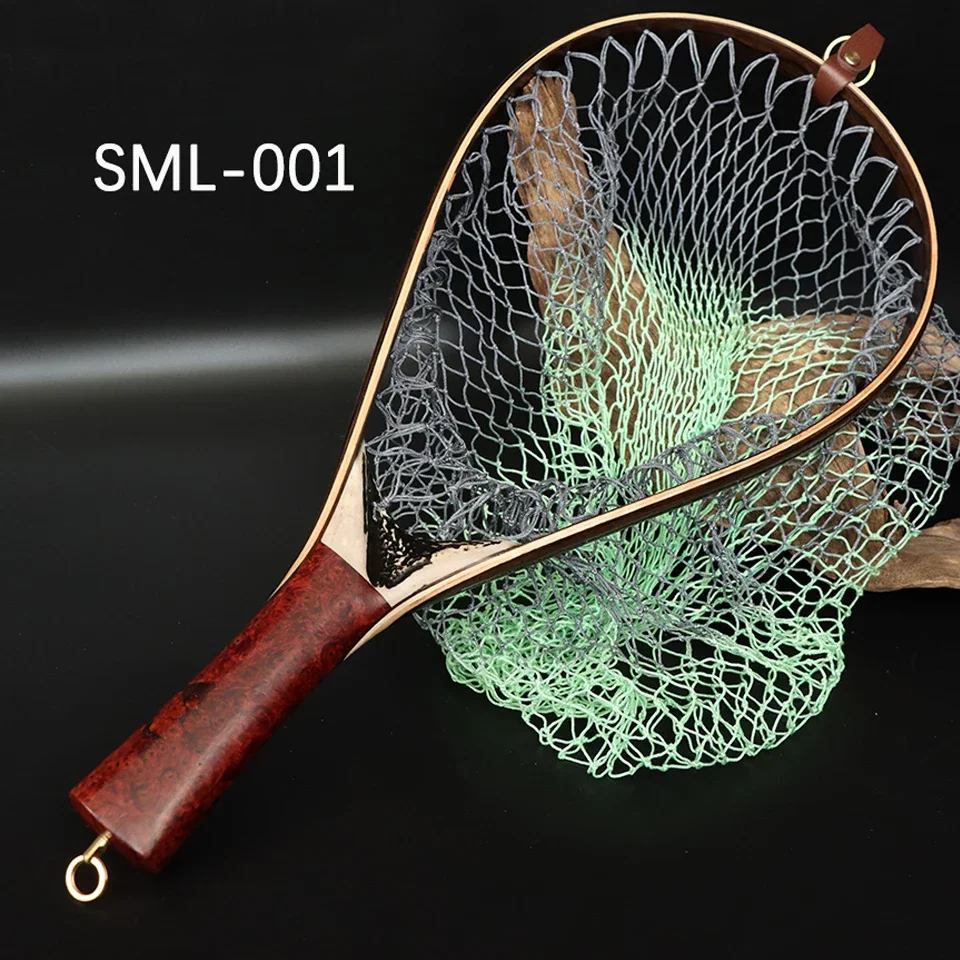 Aioushi Handcrafted portable solid wood and staghorn trout fishing nets