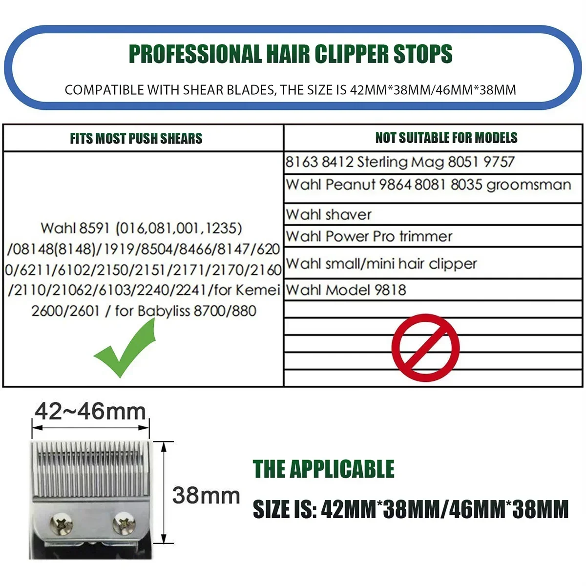 Professional Electric Hair Clipper Comb 10PC Purple Limit Comb Suitable for M10, R77F, 2020C, KULILANG, WMARK, BRCILIP Barbers