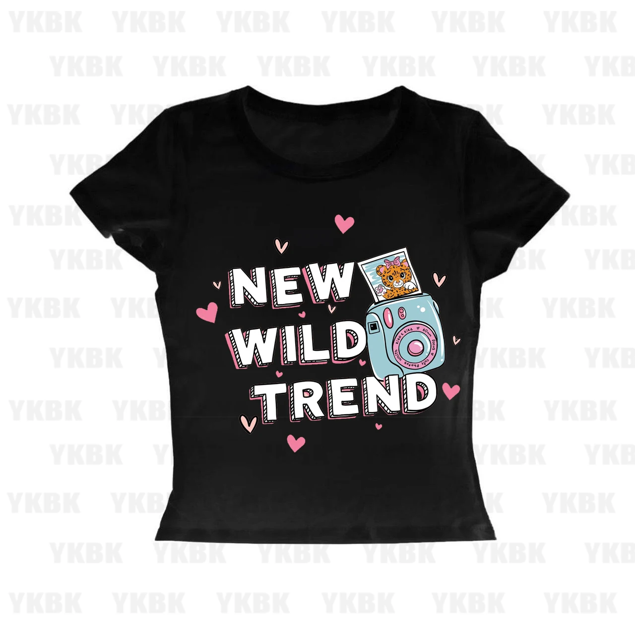 

Ретро-футболка в стиле 90-х для женщин, винтажная, с круглым вырезом, коротким рукавом, с принтом, повседневная, свободного кроя, уличная одежда