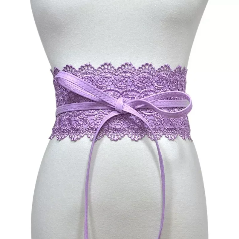 2024 Ladies Lace Extra Wide Corset Girdle Dress Shirt Fashion Sweet Decoration Belts for Women Luxury Designer Brand Black Red