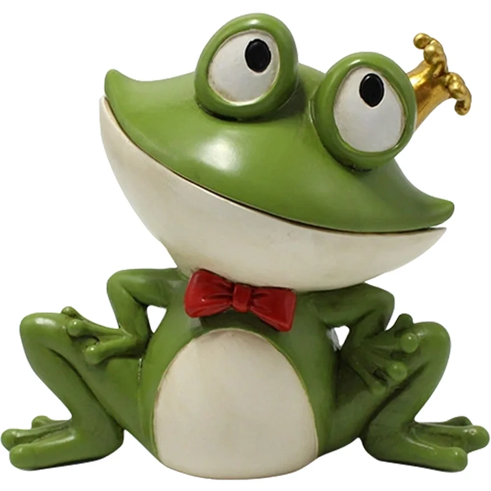 

Frog Shaped Resin Jewelry Box Key Storage Tray Hallway Desktop Organizer Ring Dish Earring Holder Display Stand