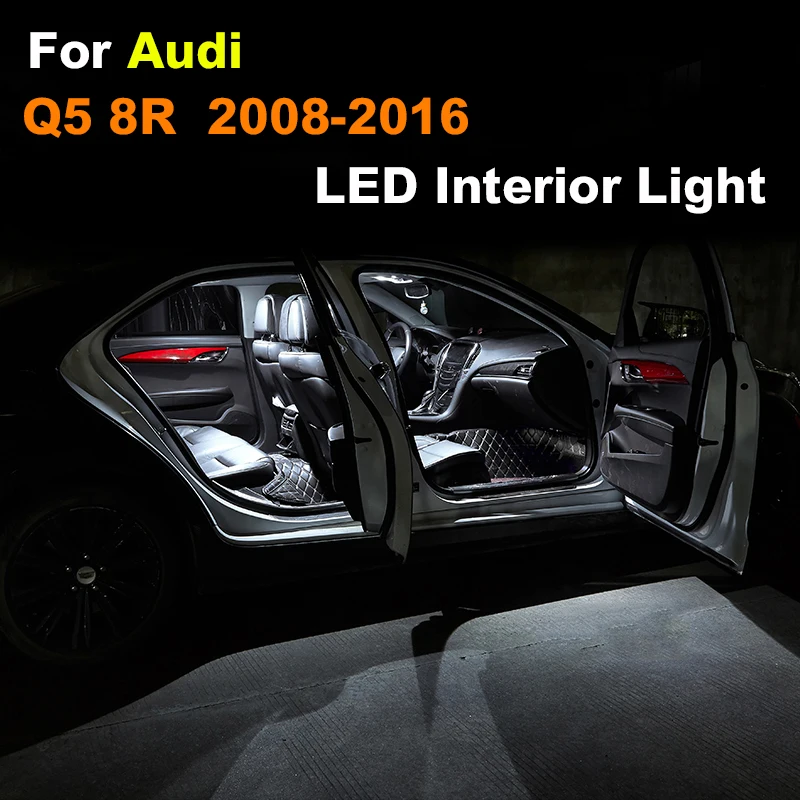 

Canbus LED Interior Light Kit For Audi Q5 8R 2008 2009 2010 2011 2012 2013 2014 2015 2016 Dome Map Foot Lamp Bulb Error Free