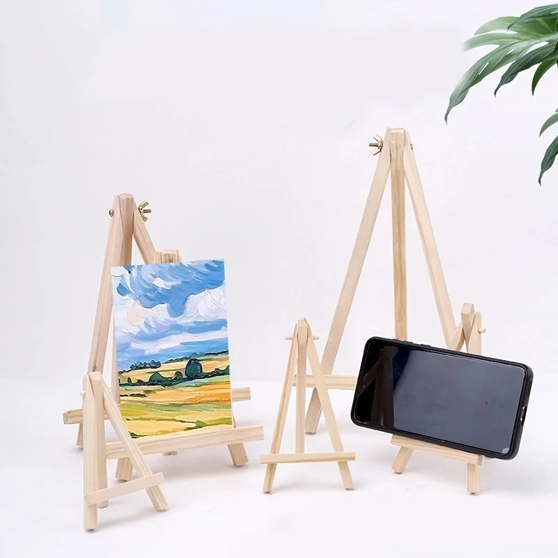1pc Art Mini Easel Wooden Easel Set Students DIY Painting Crafts School Desktop Easel Sketch Tripod Display Stand
