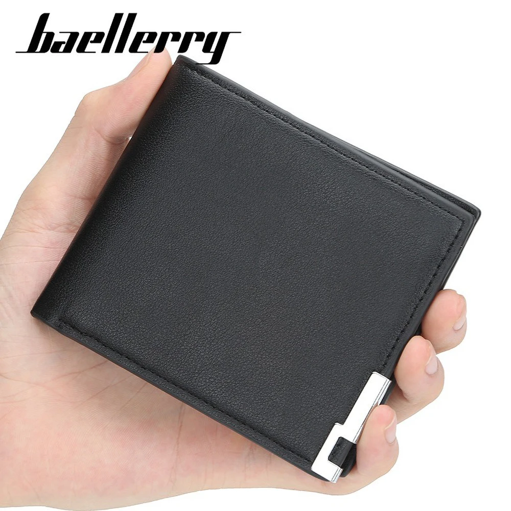 Men's Front Pocket Wallet Business Style RFID Blocking Zipper 6 Slots Slim PU Leather for Office