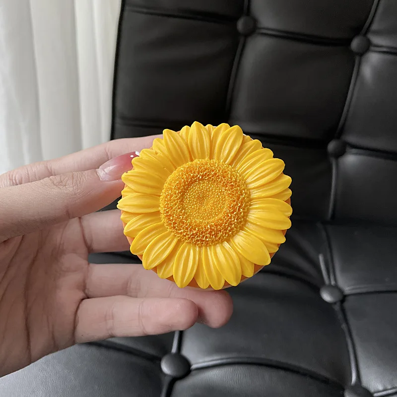 Sunflower Calla Lily Peony Bear Silicone Mold for Epoxy Resin, Aroma Plaster Cement Concrete Clay Pottery Ceramic Storage Box