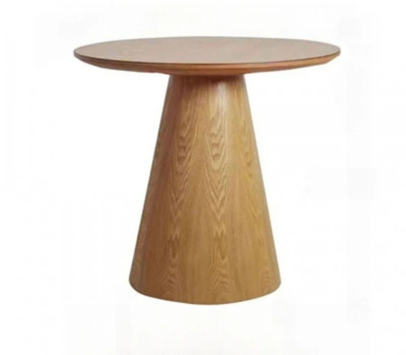 

American, retro, small round table, light luxury, narrow edge, solid wood, round table, walnut, oval, irregular, coffee table
