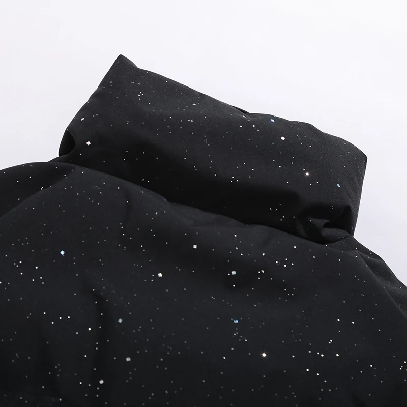 Winter Neue Streetwear Stern Design Baumwolle Jacke männer Dicke Warme Mantel High Fashion Übergroßen Lose Fit Street Style Mit Kapuze parka