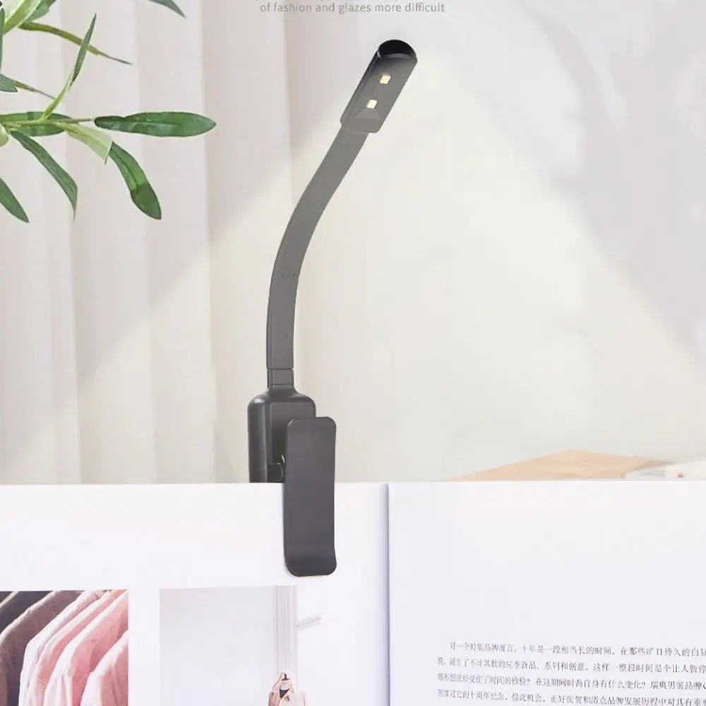 Portable Book Clip Lights Adjustable Brightness Flexible LED Reading Lamp 3 Color Light Eye Protection Clamp Night Light Camping