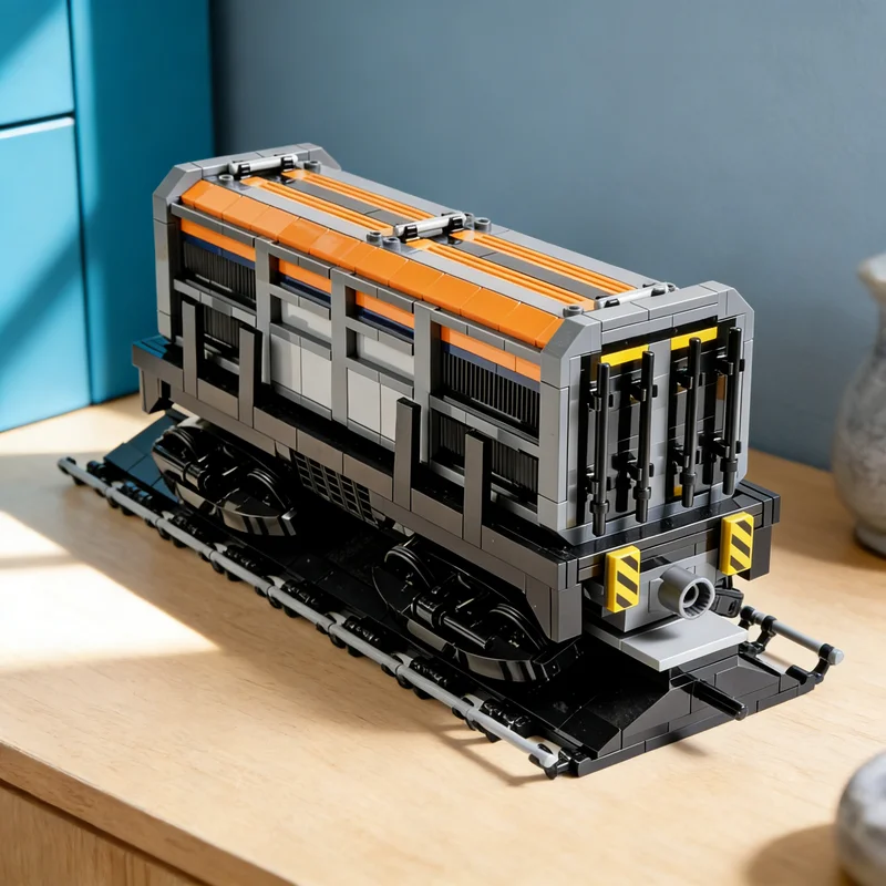 1128-teiliges MOC Satisfactory Güterwagen-Zug-Modell Baustein-Set, Kreatives Sammlerstück, Schreibtisch-Deko, Premium Geschenk für Erwachsene und Kinder