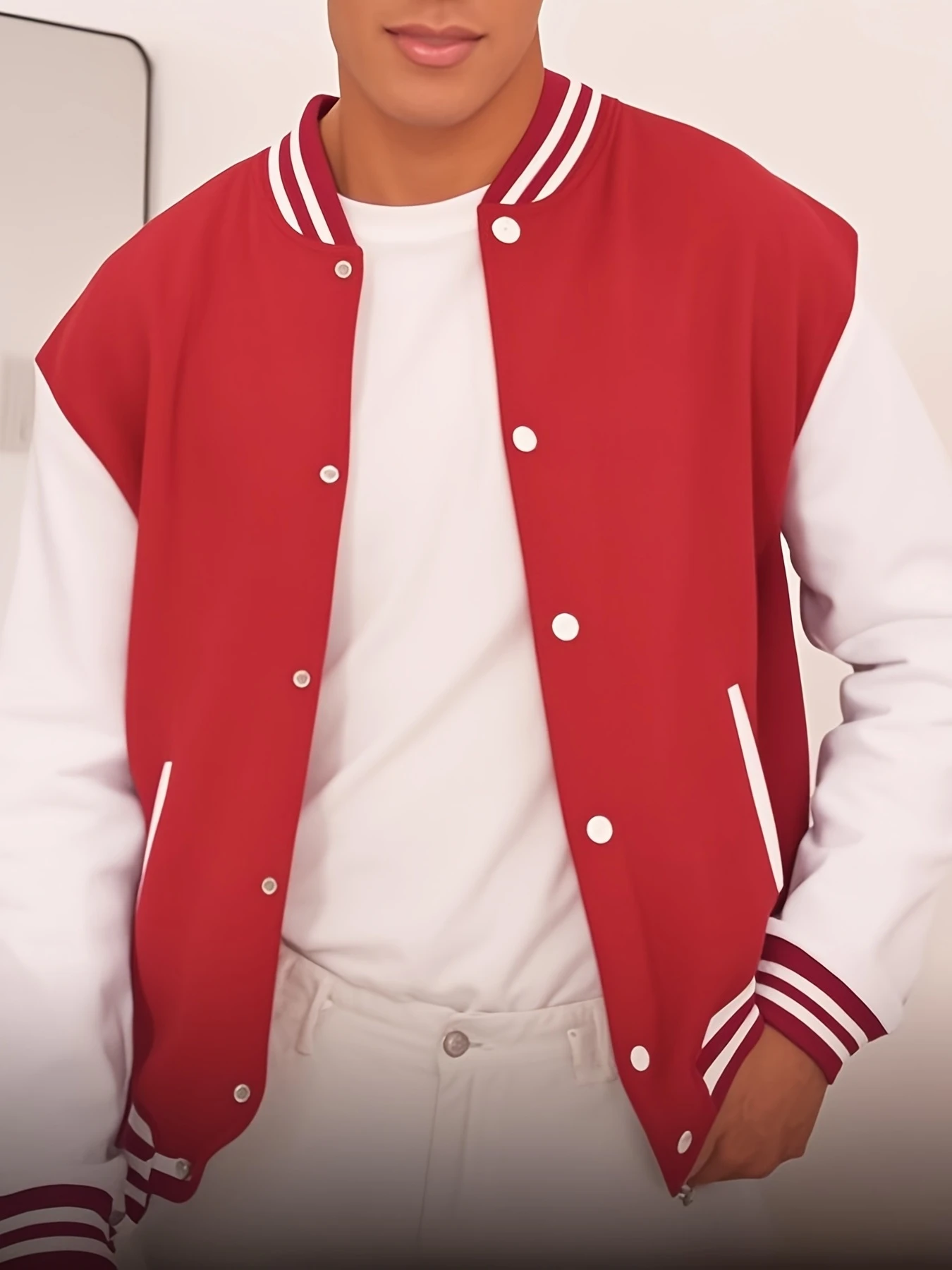 Men'S Work Practical Jacket, Coat Spring Men'S Baseball Uniform Trendy Handsome Versatile Jacket Stylish Men'S Essential