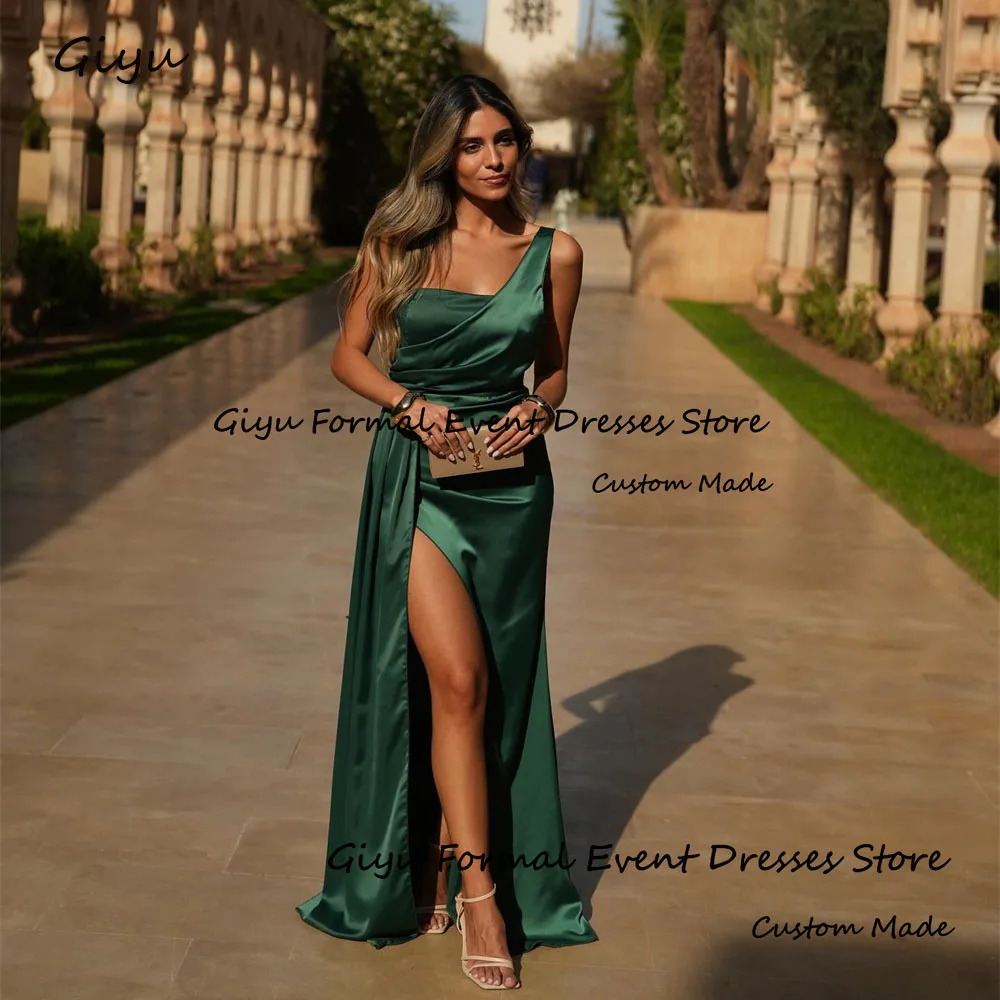 

Giyu One-Shoulder Side High Slit Prom Gown for Women Saudi Arabia Sleeveless Vestidos De Fiesta Elegantes Para Mujer 2024