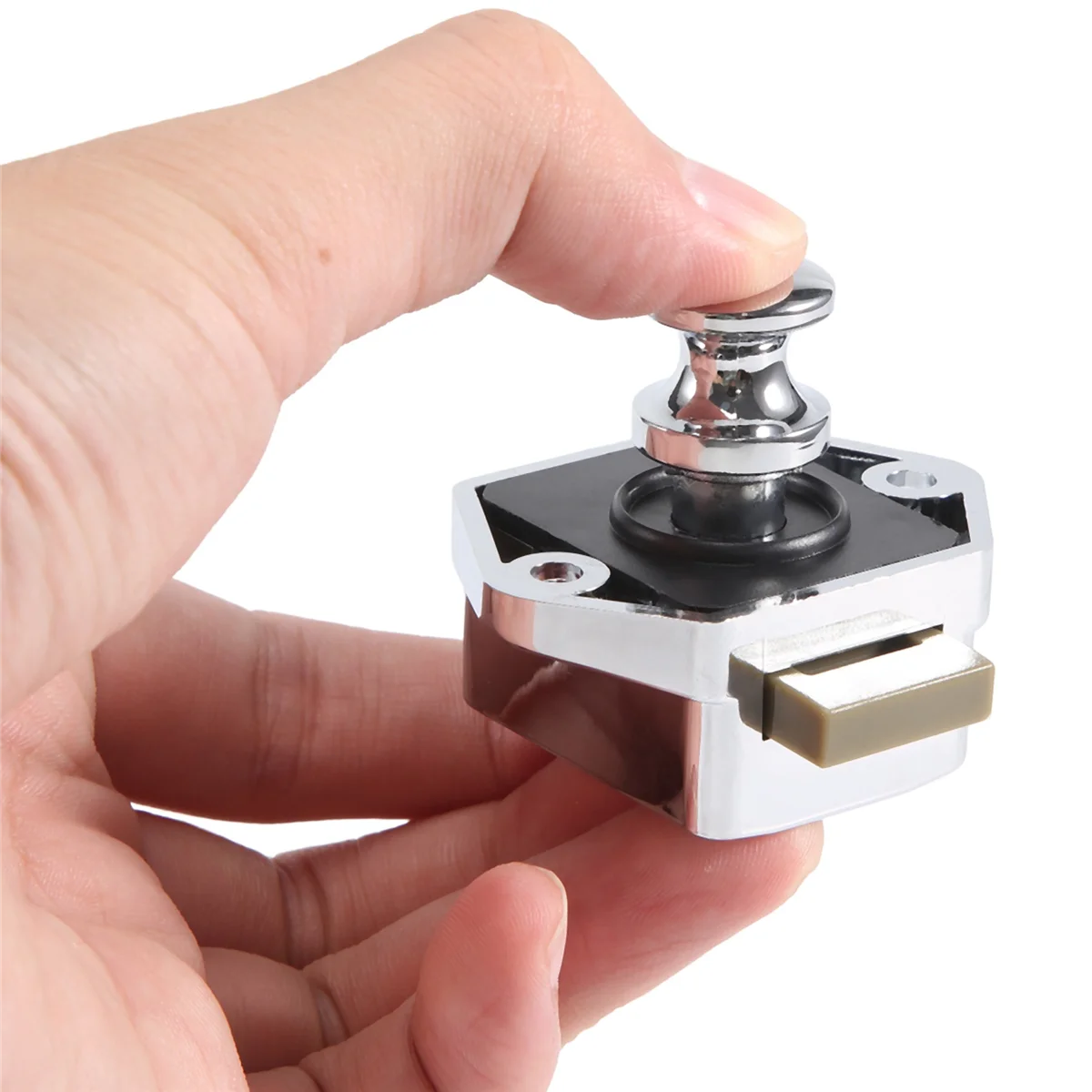 AA84 10 Pcs 푸시 버튼 열쇠가없는 잠금 래치 찬장 캐러밴 잠금 RV 서랍 캐비닛 도어 두께 15-27mm