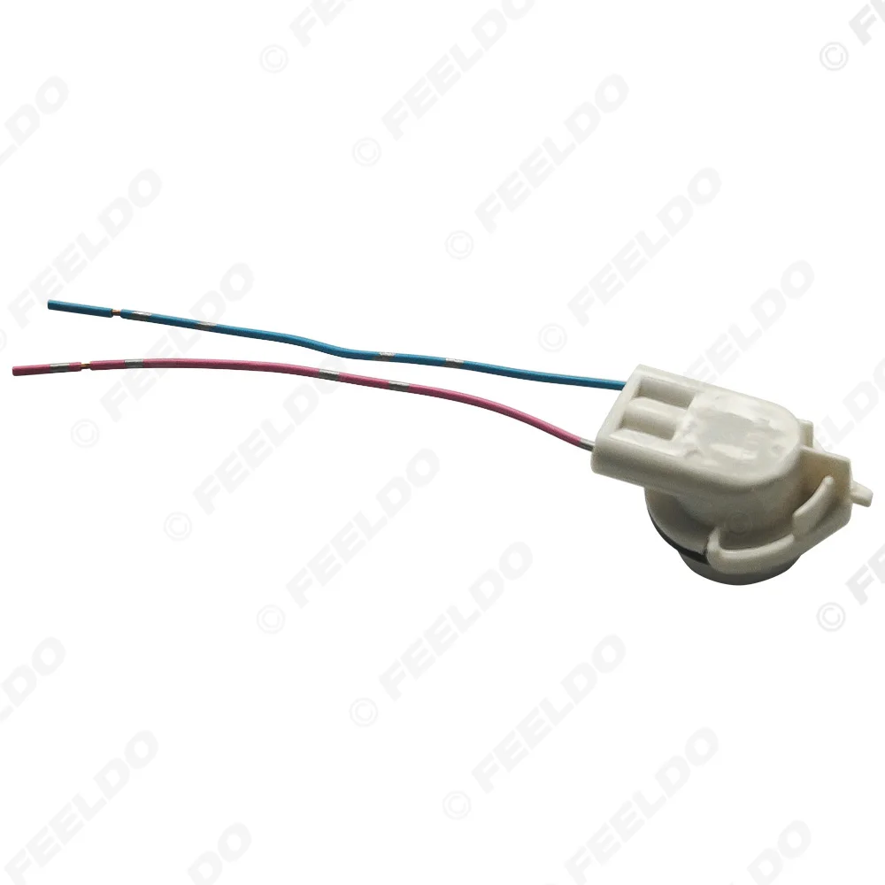 FEELDO 1PC Car 3156-A LED Bulb Socket Brake Turn Signal Light Harness Wire Plug Connector #HQ966