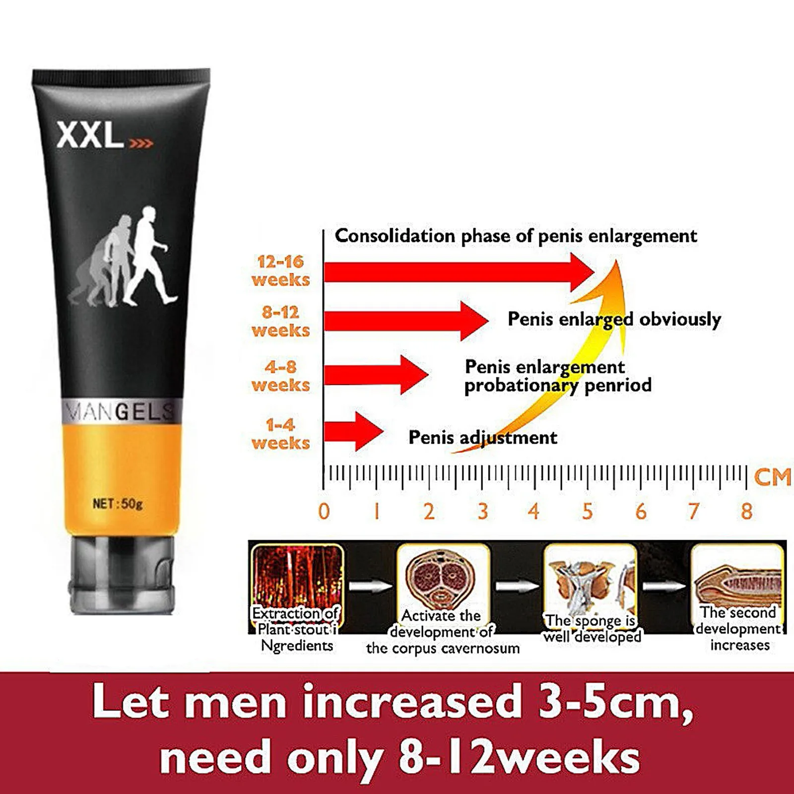 50g Best Big Dick Herbal Penis Enlargement Cream Male Penis Extender Erection Enhancer Increase Cock Oil Thickening Growth