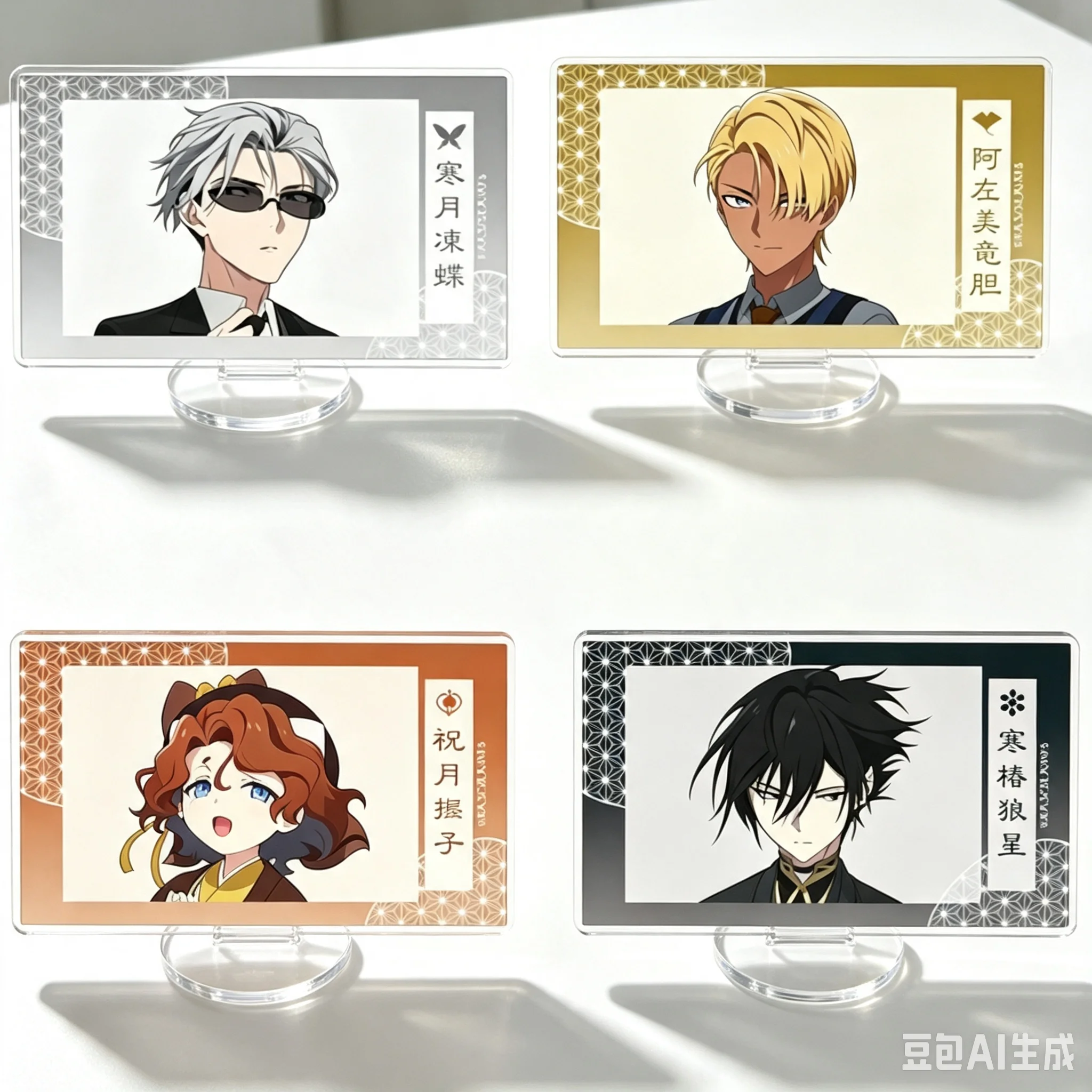 Anime Agents Of The Four Seasons: Dance Of Spring Figure Peripheral Collection Acrylic Stand Model Decorations Gifts Keychain