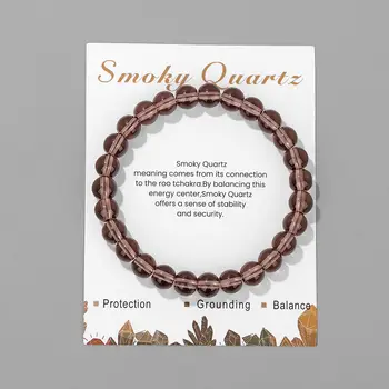 JD天然石材碧璽紫水晶岩石英晶體碎石珠手鍊女士療癒脈輪可調式鏈條首飾 8 最佳銷售 石英手鍊 - №7