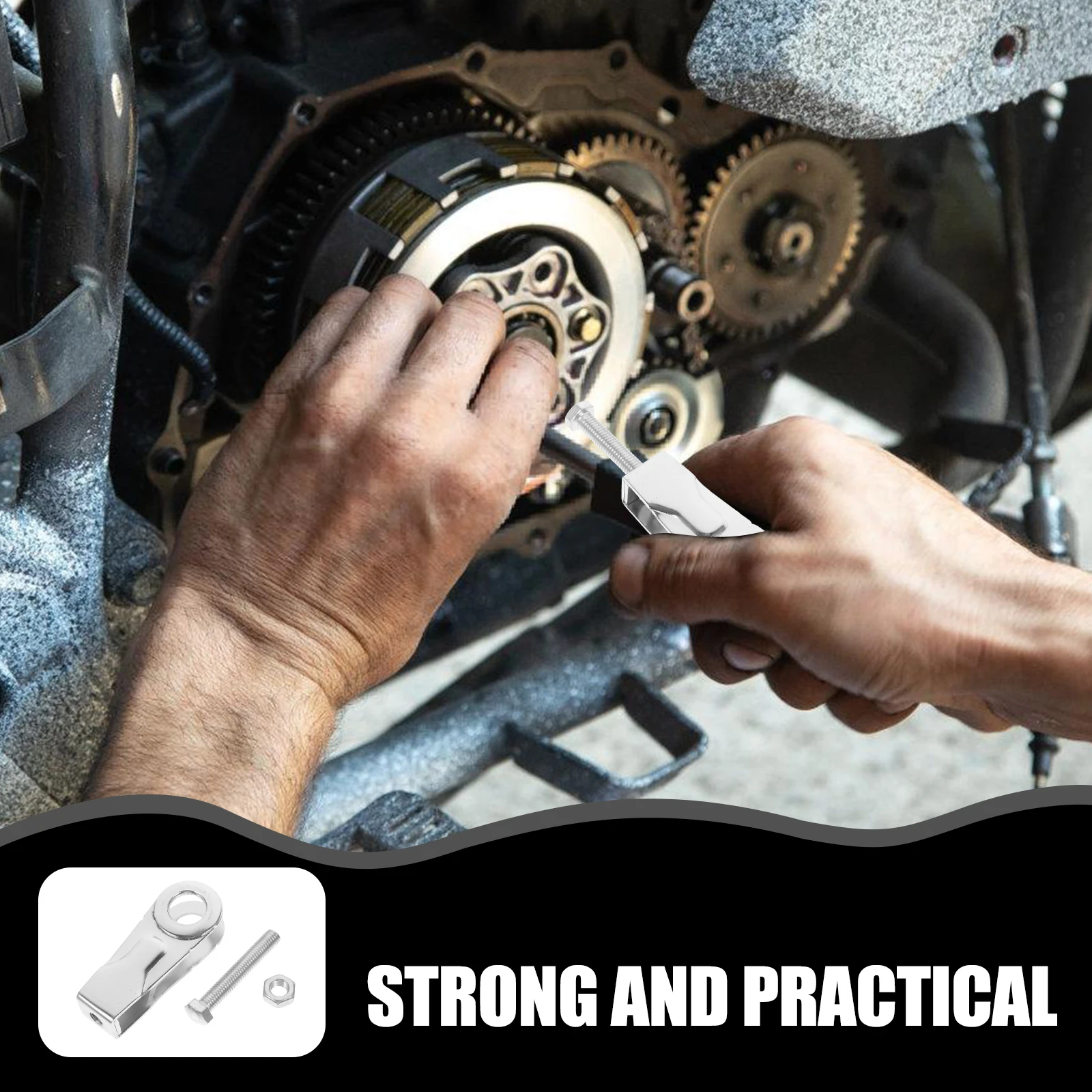 

2pcs Motorcycle Chain Adjuster Tensioner Gear Fastener Compatible s Easy Operation Precise Adjustment Long