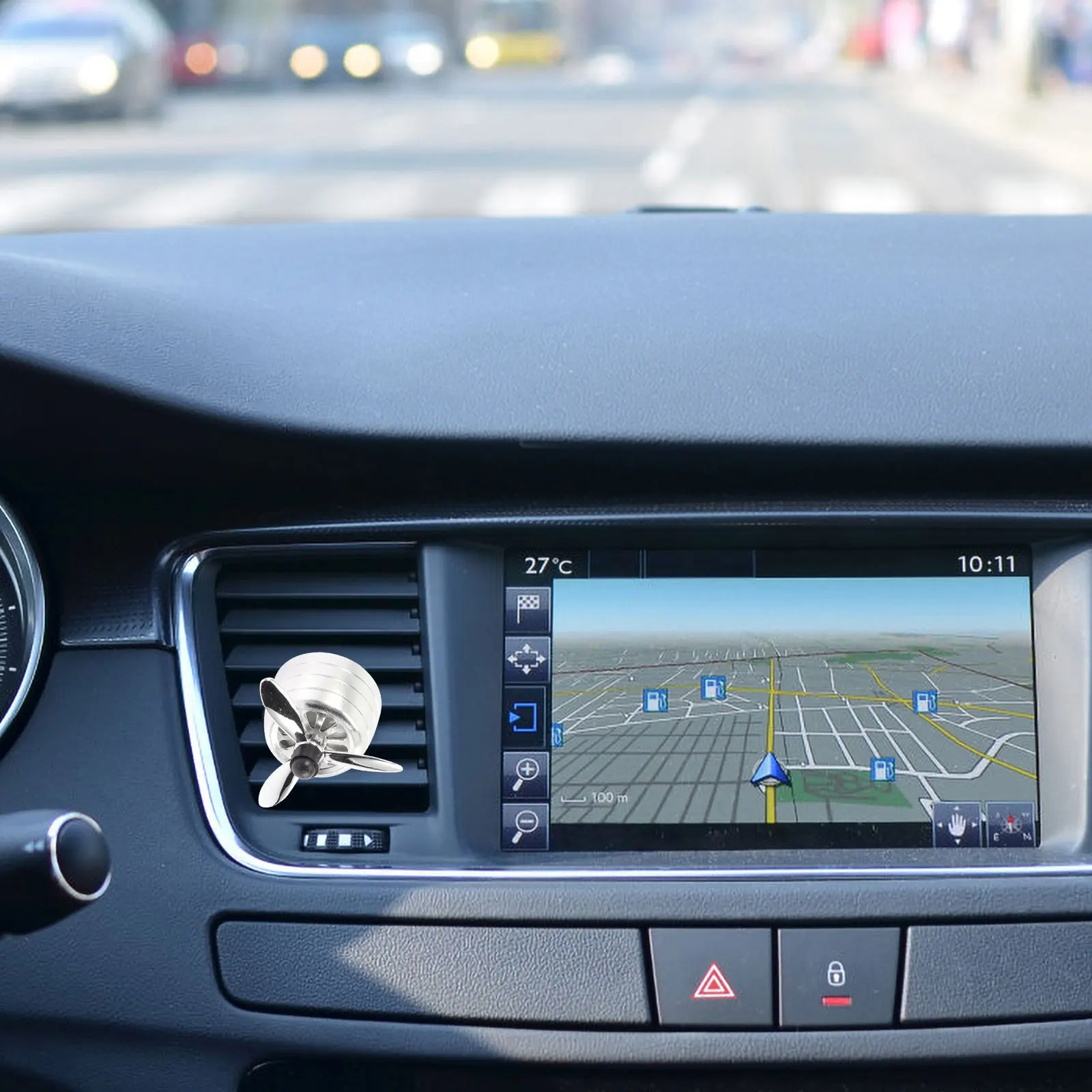 

1pc Aluminum Alloy Aromatherapy Fan Diffuser Retro Airplane Style Cool Funny Car Fragrance Vent Clip Accessories Car