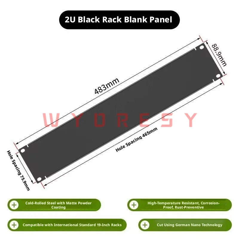 19 Inch Server Network Cabinet Metal Blank Panel 1U/2U/3U/4U Optional Thickened Dustproof Rack Baffle With Pre Drilled Mount