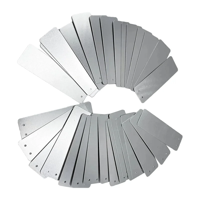 AT02-Aluminum Plant Tags Double-Sided Write On Metal Foil Tags Metal Plant Labels Solid Stamping Tags For Marking Trees Plant