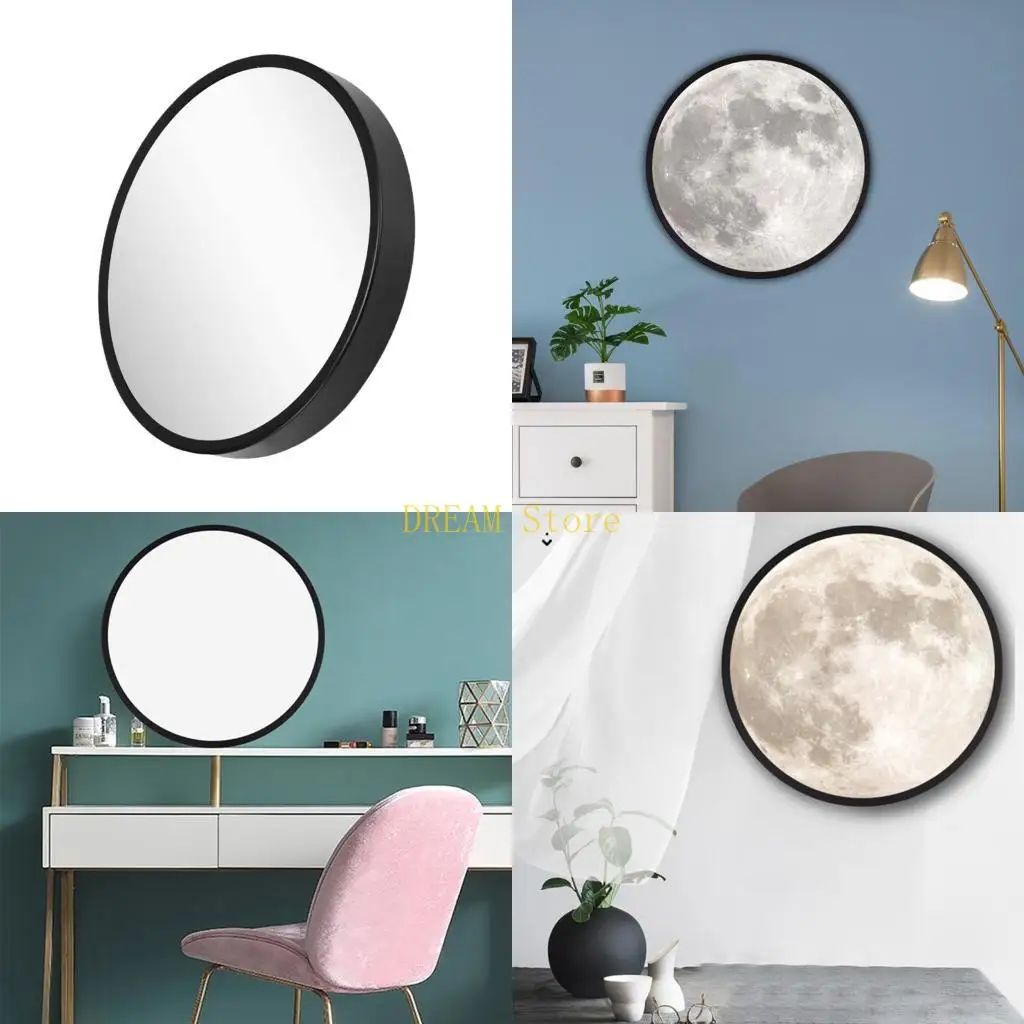 

Round Desk Lamp Mirror for Creative Mirrors Led Makeup Night Light Moon best sale