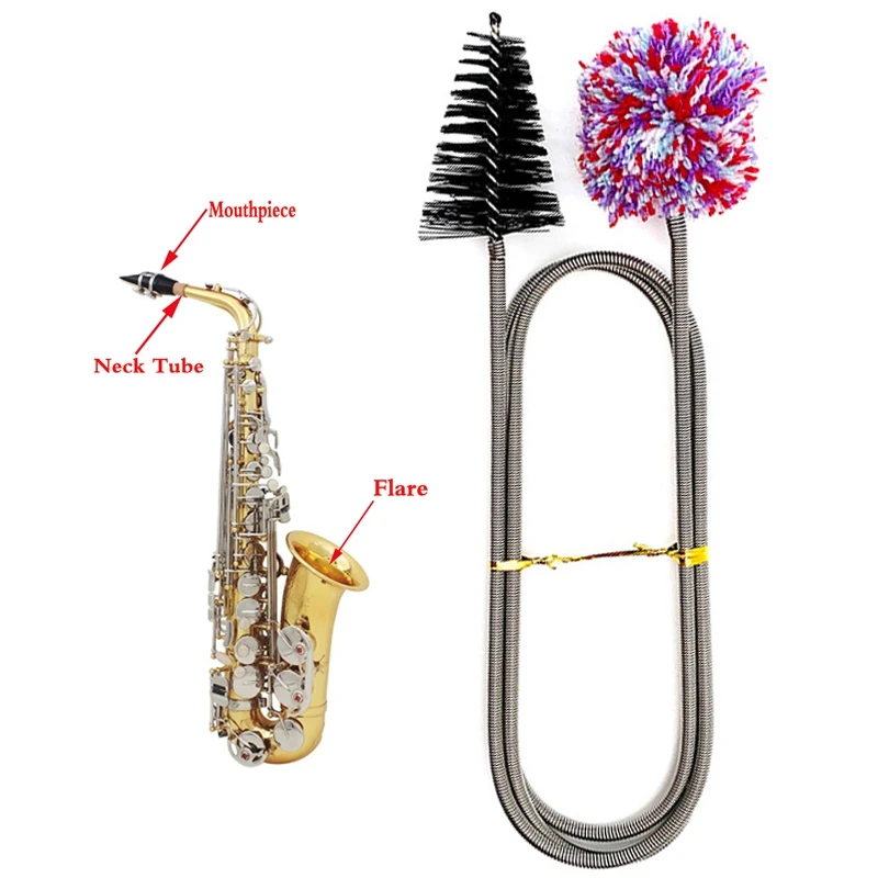 Saxophone Cleaning Brush Double-Headed Dual-Purpose Multi-Purpose Cleaning Brush Wind Instrument Cleaning