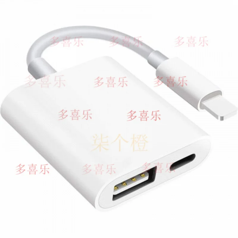 WW    For Apple USB Camera Adapter Transfer Photos Videos with charging for iPhone